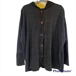 Scent waffle button down oversized blouse Large